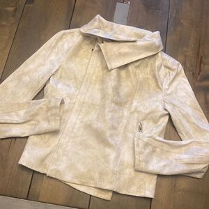 SW3 Bespoke neutral biker jacket‎ size S